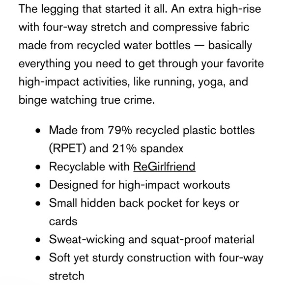 Girlfriend Collective Compressive High-Rise Legging size small in Plum - Picture 3 of 4